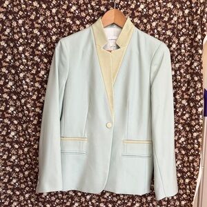 Club Monaco Light Green Blazer with Cream Trim